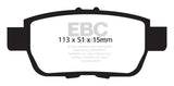 Plaquettes de frein arrière EBC 05-14 Honda Ridgeline 3.5 Greenstuff