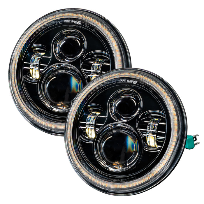 Phares à LED Oracle 07-18 Jeep Wrangler JK Switchback Halo - Ambre/Blanc - Switchback VOIR LA GARANTIE