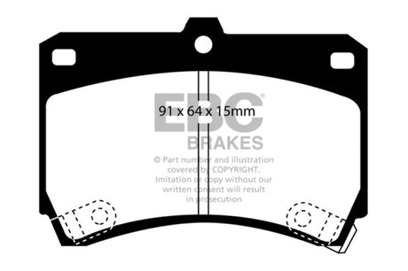 EBC 94-97 Ford Aspire 1.3 manual Greenstuff Front Brake Pads