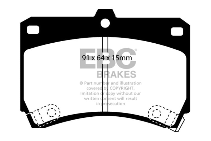 Plaquettes de frein avant EBC 94-97 Ford Aspire 1.3 manuelle Ultimax2