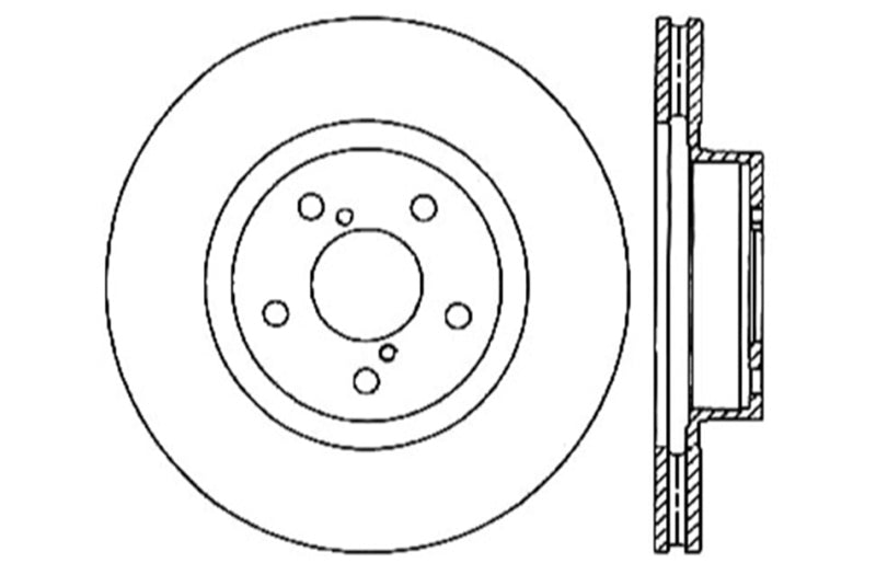 Rotor cryogénique avant gauche percé StopTech pour Subaru Forester 14-18 / Legacy 05-14 / Outback 10-14