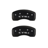 MGP 4 Caliper Covers Engraved Front Cursive/Cadillac Engraved Rear CTS4 Red finish silver ch