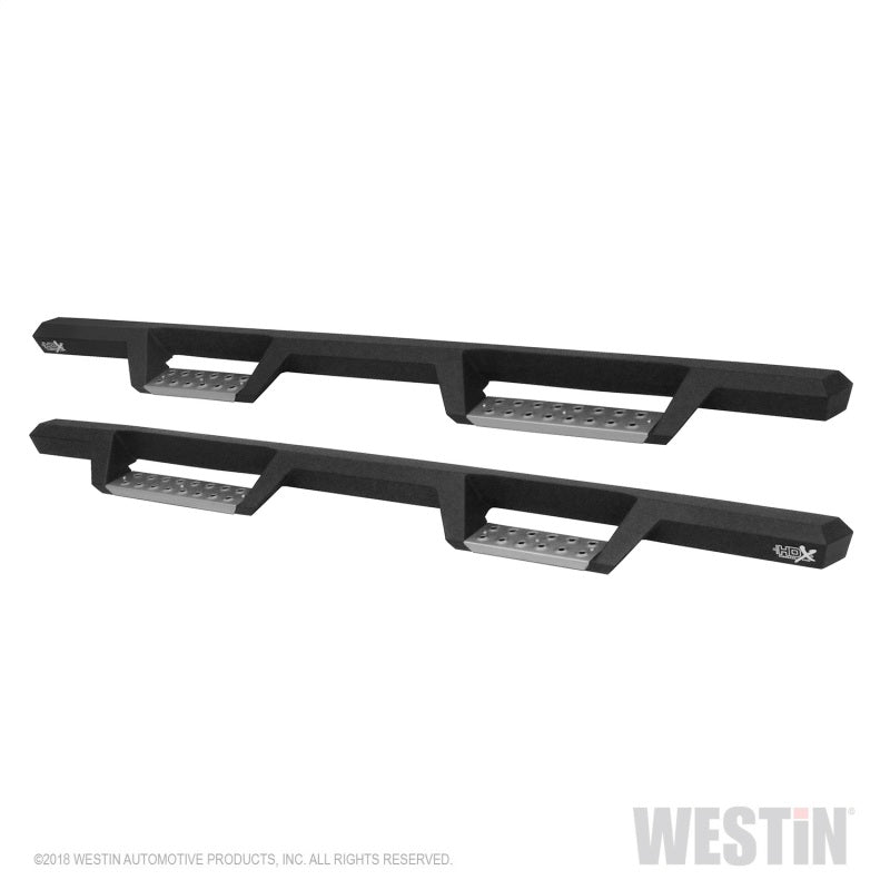 Westin 07-21 Toyota Tundra DC HDX Stainless Drop Nerf Step Bars - Tex. Blk