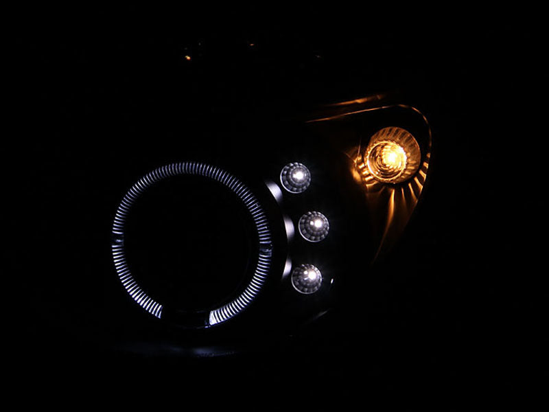 Phares de projecteur ANZO 2002-2003 Subaru Impreza avec halo noir