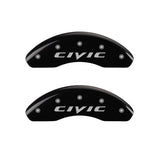 MGP 4 Caliper Covers Engraved Front & Rear MGP Yellow Finish Black Char 2017 Honda Civic