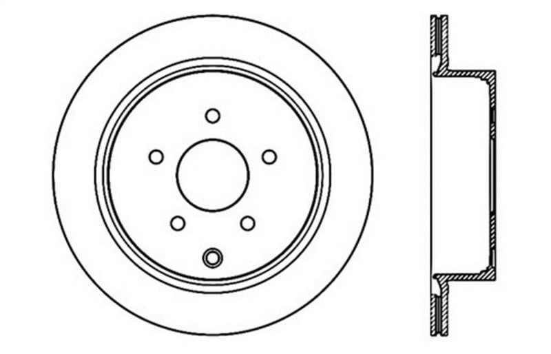 Rotor cryogénique arrière droit percé sport StopTech 03-12 Infiniti FX35