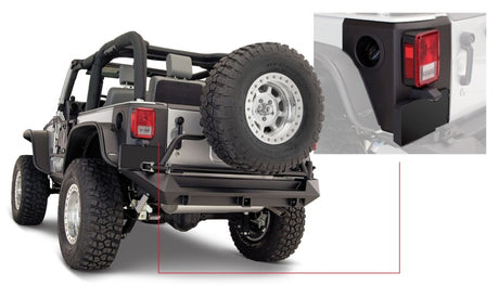 Coins arrière Bushwacker 07-18 Jeep Wrangler Trail Armor - Noir