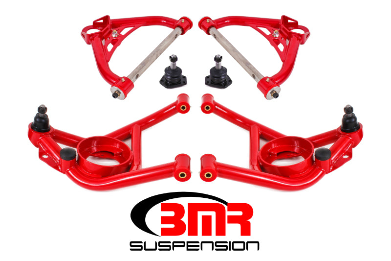 Kit de bras triangulaires supérieur et inférieur pour carrosserie F de 2e génération BMR 70-81 - Rouge