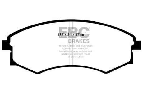 Plaquettes de frein avant EBC 92-95 Hyundai Elantra 1.6 Ultimax2