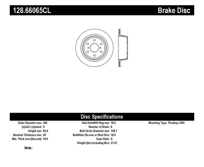 Disque de frein cryogénique sport percé StopTech arrière gauche 07-16 Chevy Silverado 1500