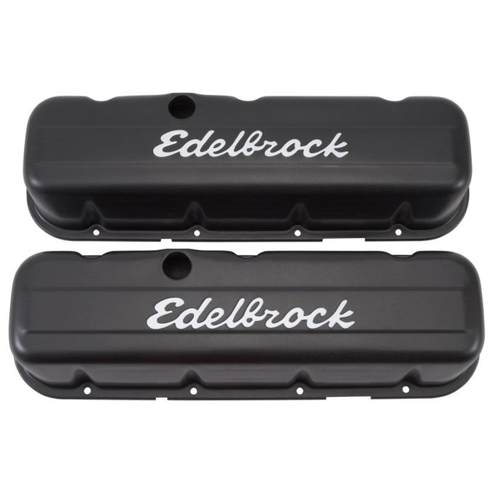 Cache-culbuteurs Edelbrock Signature Series Chevrolet 1965 et ultérieurs 396-502 V8 Tall Black