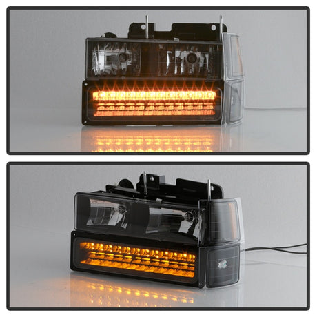 Phares d'angle/pare-chocs à LED pleine grandeur Xtune Blazer 92-94 Noir HD-JH-CCK88-LED-AM-BK-SET