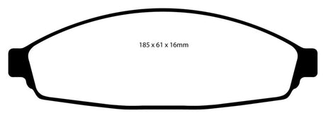 Plaquettes de frein avant EBC 03+ Ford Crown Victoria 4.6 Redstuff