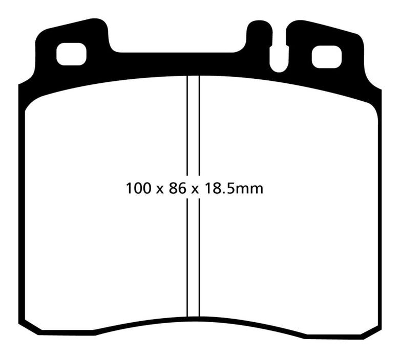 Plaquettes de frein avant EBC 98-99 Mercedes-Benz CL500 5.0 Yellowstuff