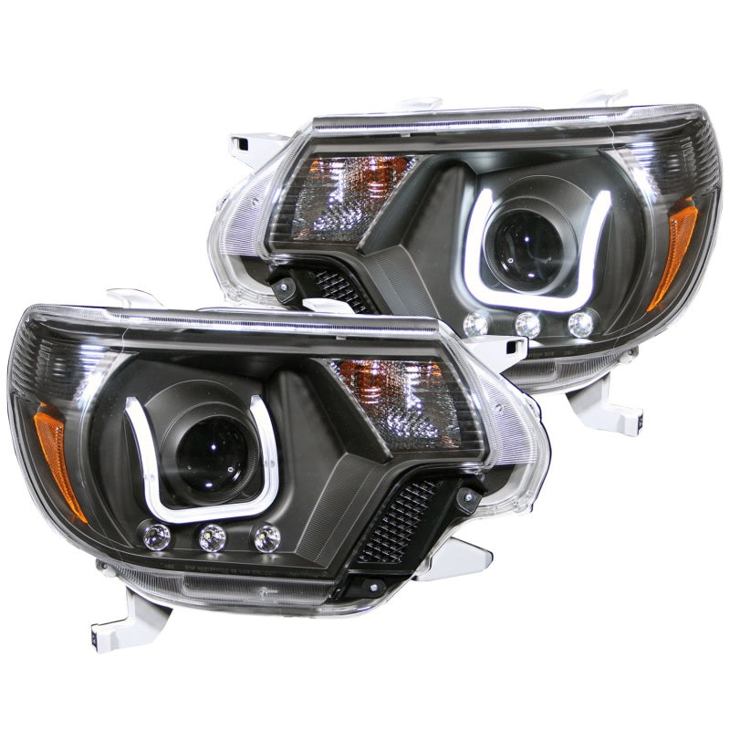 Phares de projecteur ANZO 2012-2015 Toyota Tacoma avec barre en U noire