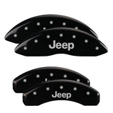 Couvre-étriers MGP 4 gravés avant et arrière JEEP finition noire argent ch