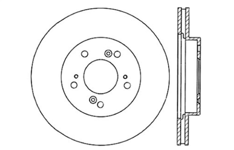 Rotor avant droit rainuré et percé StopTech pour Acura Integra Type R 97-01 / Honda CR-V 97-01