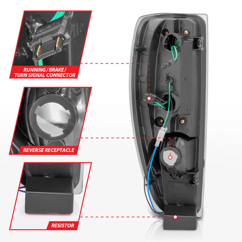 Feux arrière à LED Anzo 04-10 Chevy Colorado G2 - Noir