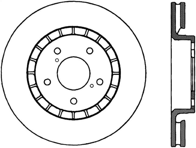 StopTech Power Slot 14-16 Lexus IS300/IS350 Front Right Slotted Cryo Rotor - Canada Spec