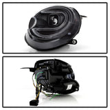 Phares de projecteur halogènes Spyder Mini Cooper 07-12 V2 uniquement - Noir PRO-YD-MC07V2SI-SBLB-BK