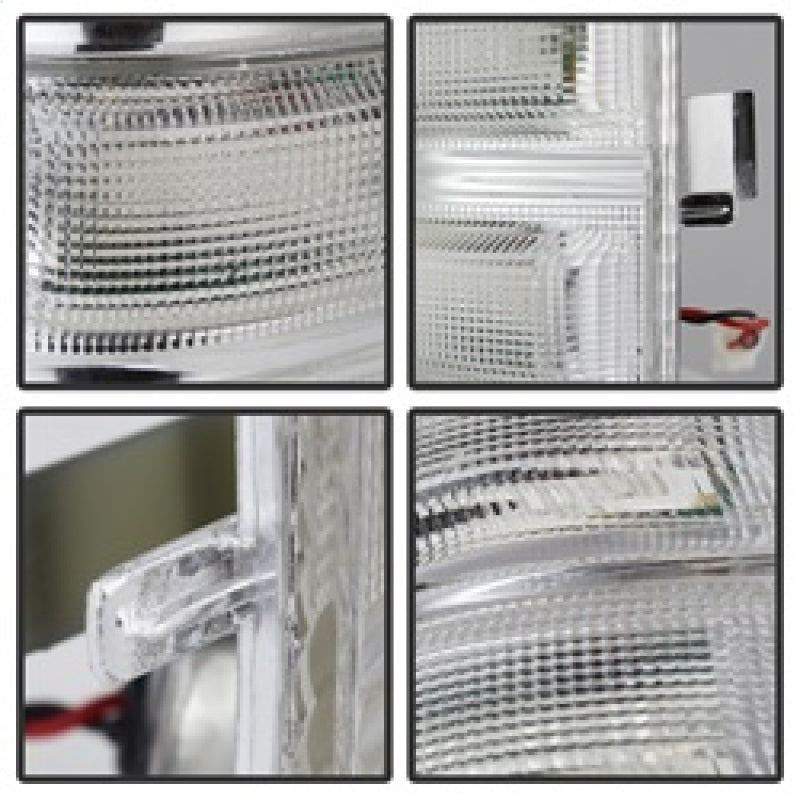 xTune Ford Superduty 08-14 F250-F550 Lentille de signalisation de rétroviseur à LED ambre - Transparent ACC-LED-FDSD08-MR-C