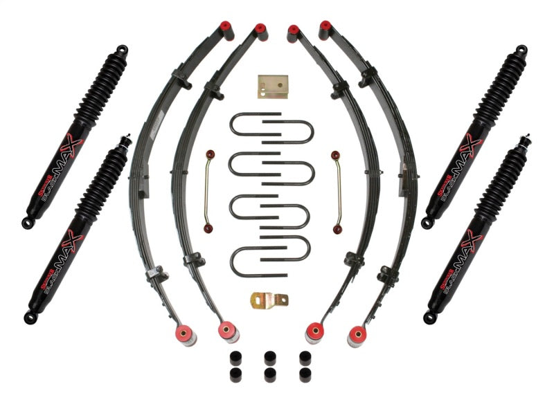 KIT Skyjacker 4", 87-96 YJ AVEC 4 BLK MAX