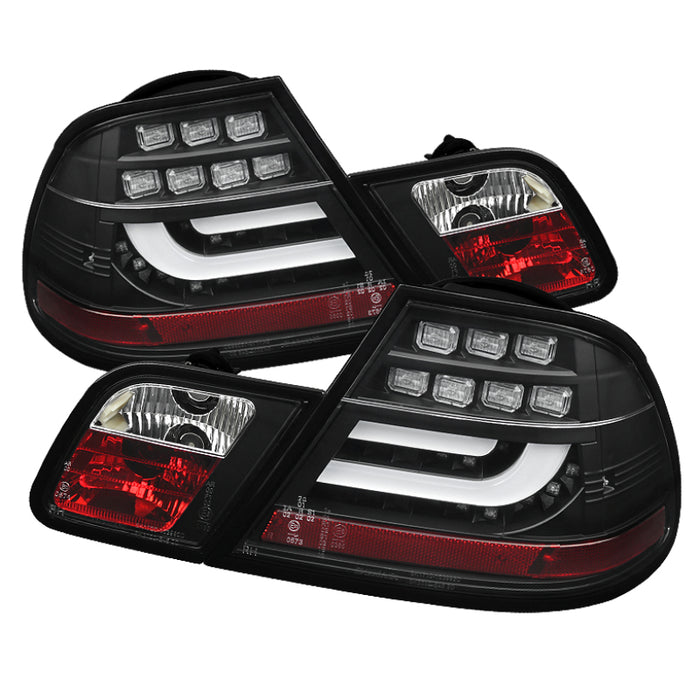 Barre lumineuse LED Spyder pour BMW E46 00-03 2 portes Coupé, feux arrière noirs ALT-YD-BE4600-LBLED-BK