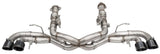 Corsa 2020 Corvette C8 3 pouces Xtreme Cat-Back Exhaust 4.5 pouces Blk Quad Tips - Intègre la valve AFM d'origine