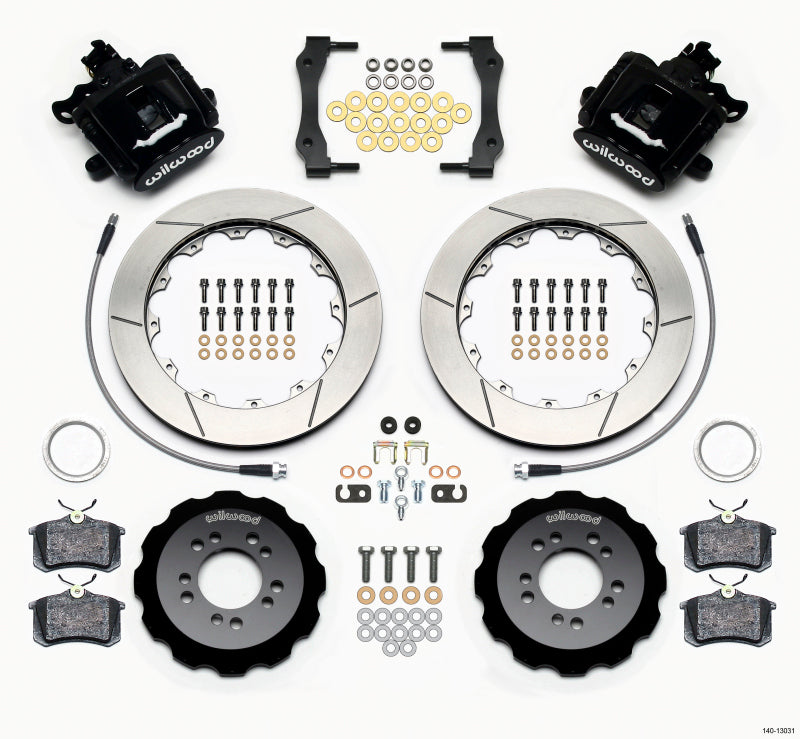 Kit de frein de stationnement arrière combiné Wilwood 12,88 pouces 2013-Up Ford Focus ST avec conduites