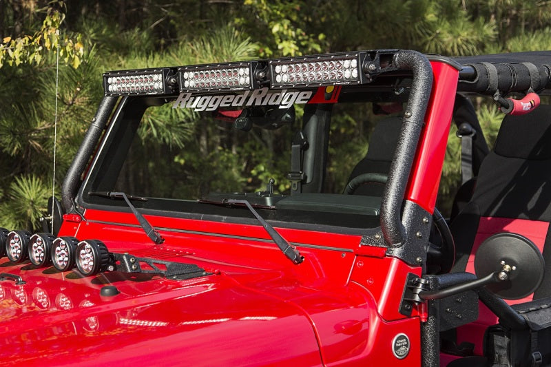 Barre lumineuse à LED pour pare-brise Rugged Ridge 97-06 Jeep Wrangler TJ