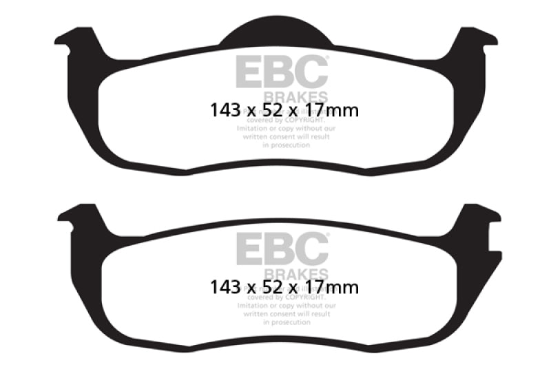 Plaquettes de frein arrière extra-robustes EBC 05-06 Infiniti QX56 5.6 (Bosch)