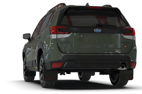 Bavette garde-boue Rally Armor 2022 Subaru Forester (avec Wilderness) noire UR avec logo bleu