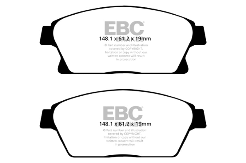 Plaquettes de frein avant EBC Greenstuff pour Buick Encore 1.4 Turbo 13-17