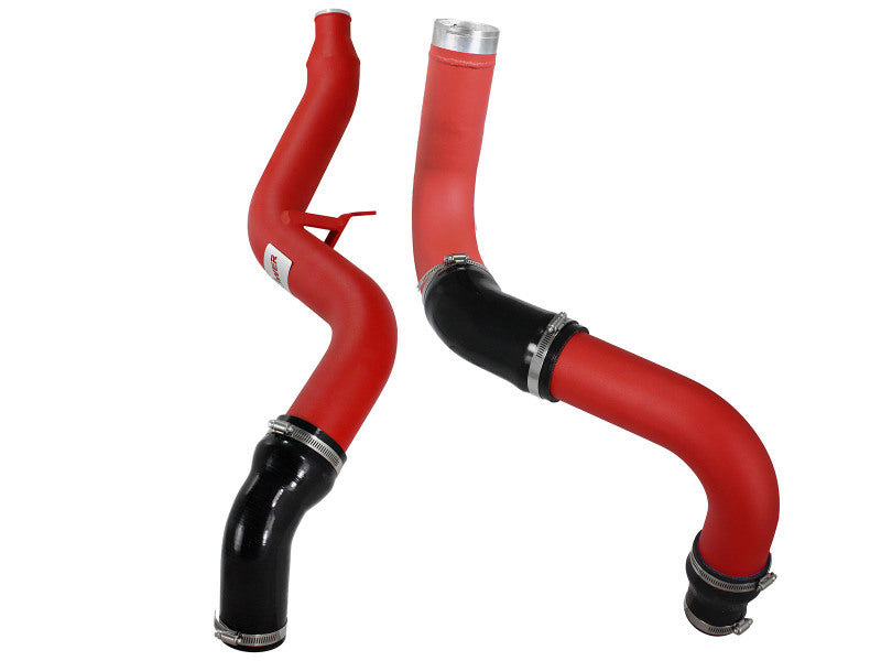 Tubes latéraux chaud et froid du refroidisseur intermédiaire rouge aFe Bladerunner 3 pouces 14-15 Dodge Ram 1500 EcoDiesel V6 3,0 L