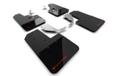 Rally Armor 21-25 Ford Bronco (Steel Bmpr + RR - NO Rptr/Sprt) Blk Mud Flap w/Red Logo