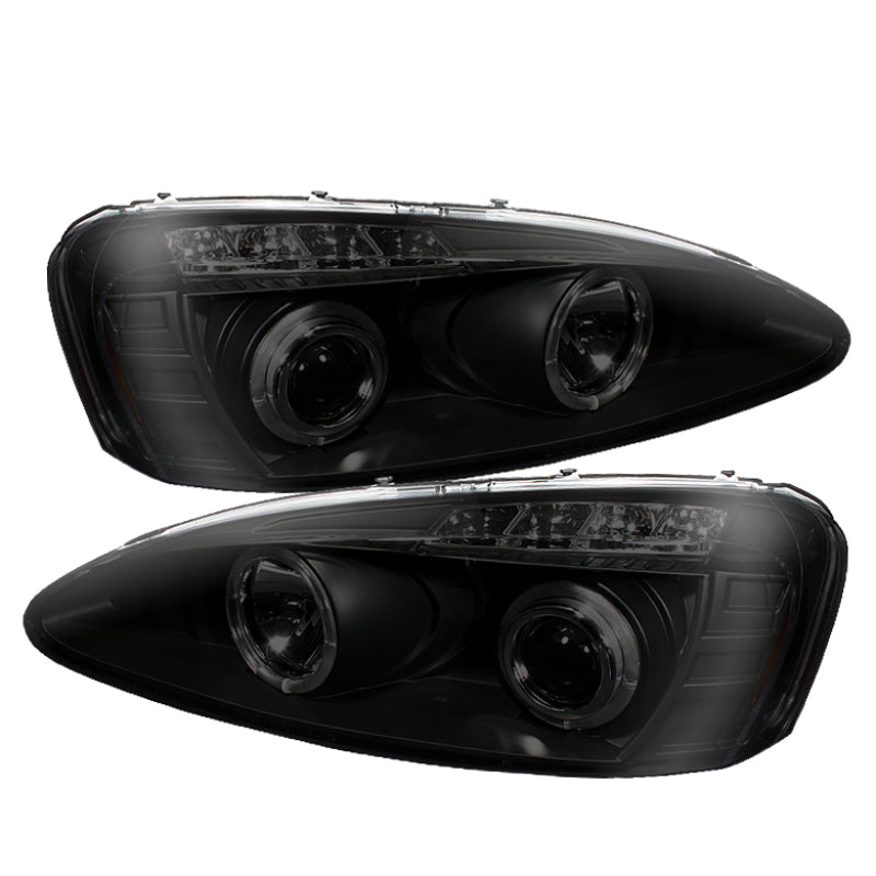 Phares de projecteur Spyder Pontiac Grand Prix 04-08 LED Halo LED Blk Smke PRO-YD-PGP04-HL-BSM