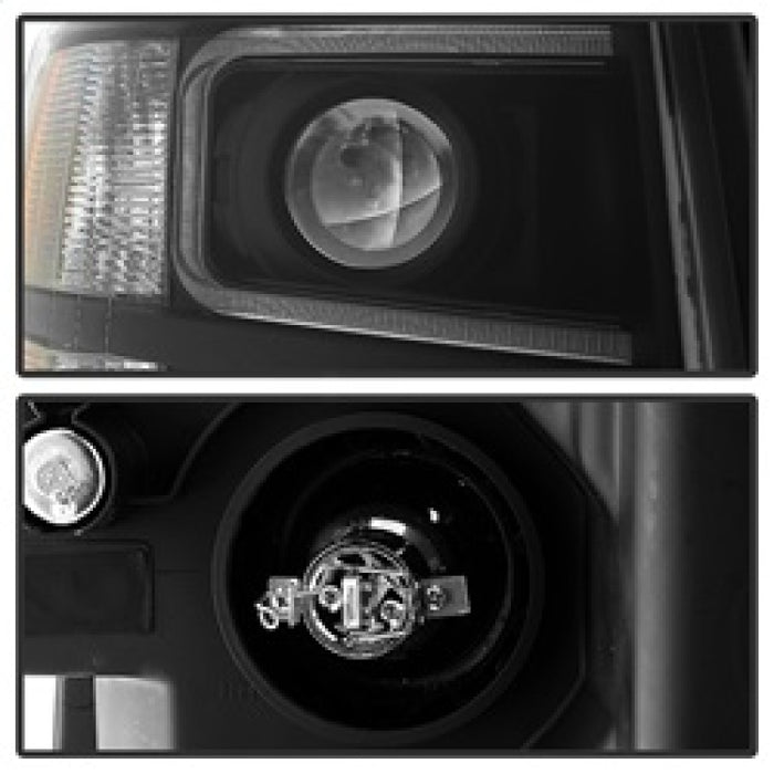 Phares de projecteur Xtune Chevy Silverado 1500/2500/3500 07-13 Noir PRO-JH-CS07-LED-BK