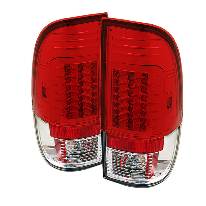 Feux arrière LED Spyder Ford F150 Styleside 97-03/F250 Version 2 Rouge Transparent ALT-YD-FF15097-LED-G2-RC