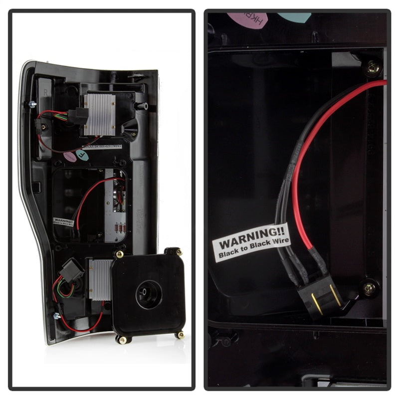 Feux arrière à LED Spyder 17-18 Ford F-250 Super Duty (sauf modèles à LED) - Chrome (ALT-YD-FS17-LED-C)