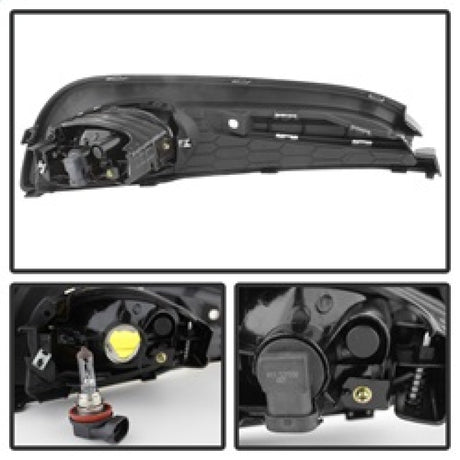Feu antibrouillard Spyder Honda Civic 2013-2014 4 portes OEM avec interrupteur jaune FL-HC2013-4D-Y