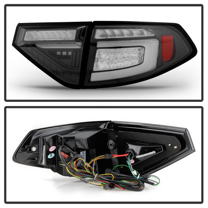 Feux arrière à LED Seq Signal Black pour Subaru Impreza WRX Hatchback 08-14 Spyder ALT-YD-SI085D-SEQ-BK