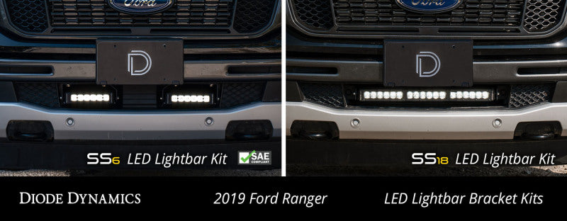 Kit de barre lumineuse à LED Diode Dynamics 19-21 Ford Ranger SS6 - Conduite blanche