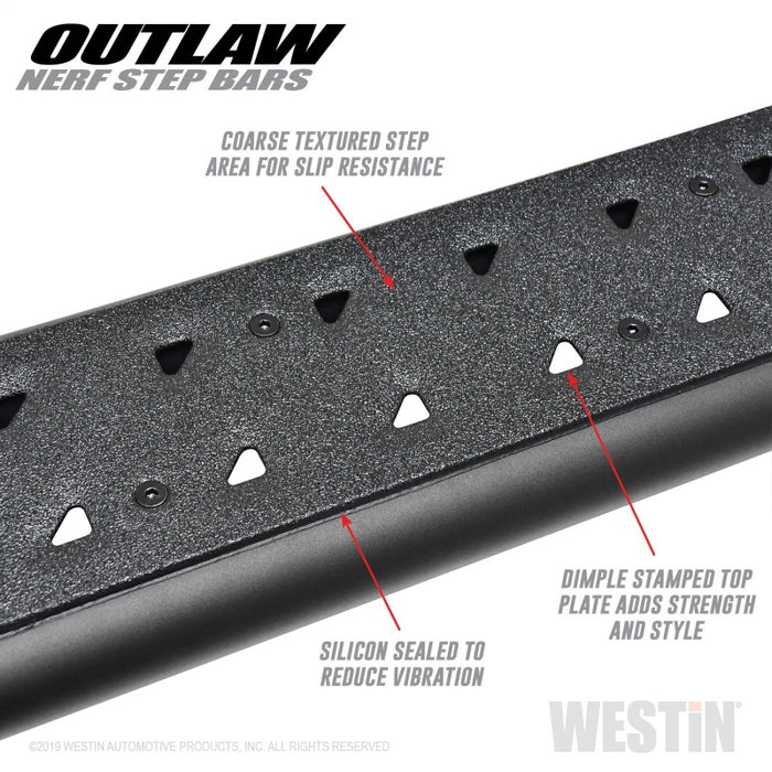 Marchepieds Westin Outlaw Nerf pour Ford F-150 SuperCrew 15-19 / Ford F-250/350 Crew Cab 17-19