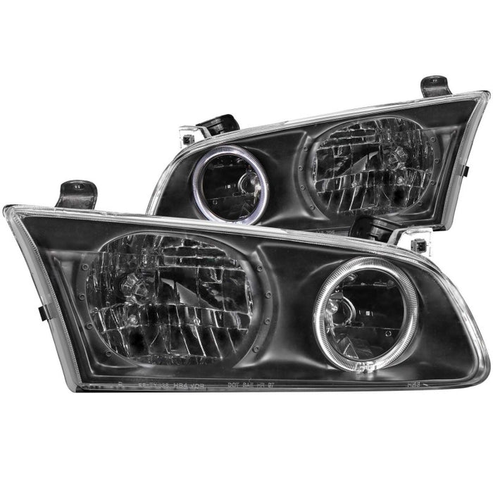 Phares en cristal ANZO 2000-2001 Toyota Camry avec halo noir