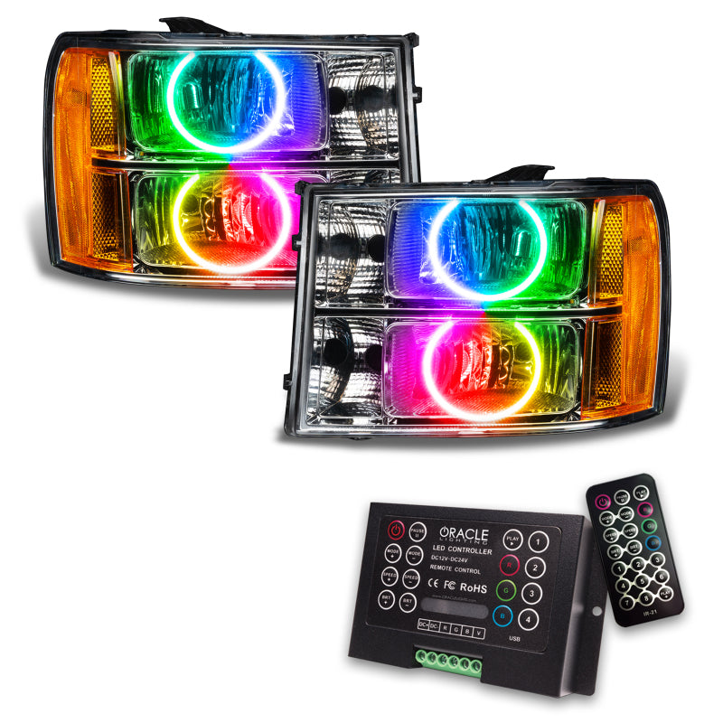 Oracle 07-13 GMC Sierra SMD HL - Conception à anneau rond - ColorSHIFT avec contrôleur 2.0 VOIR LA GARANTIE