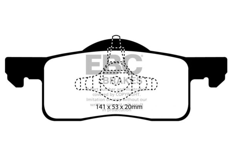 Plaquettes de frein arrière EBC Greenstuff pour Ford Expedition 4.6 2WD 02-06