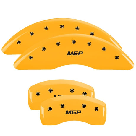 Couvre-étriers MGP 4 gravés à l'avant JEEP Logo de calandre JEEP gravé à l'arrière Finition jaune noir ch
