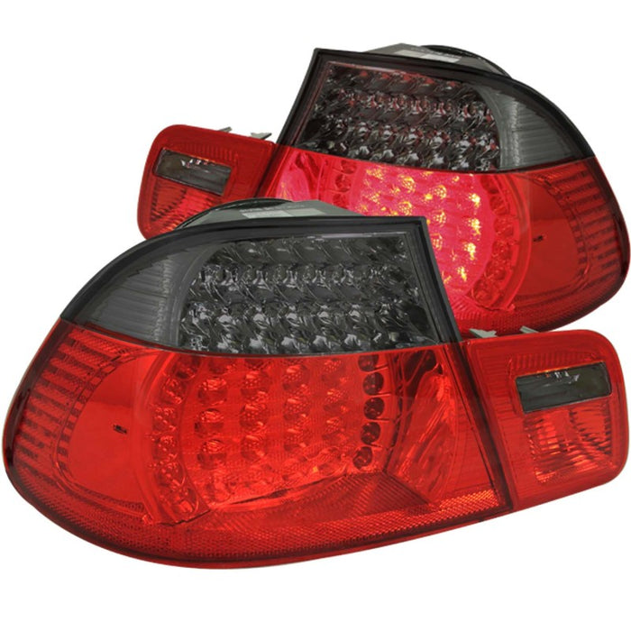 ANZO 1999-2001 BMW Série 3 E46 Feux arrière à LED Rouge/Fumée 2 pièces