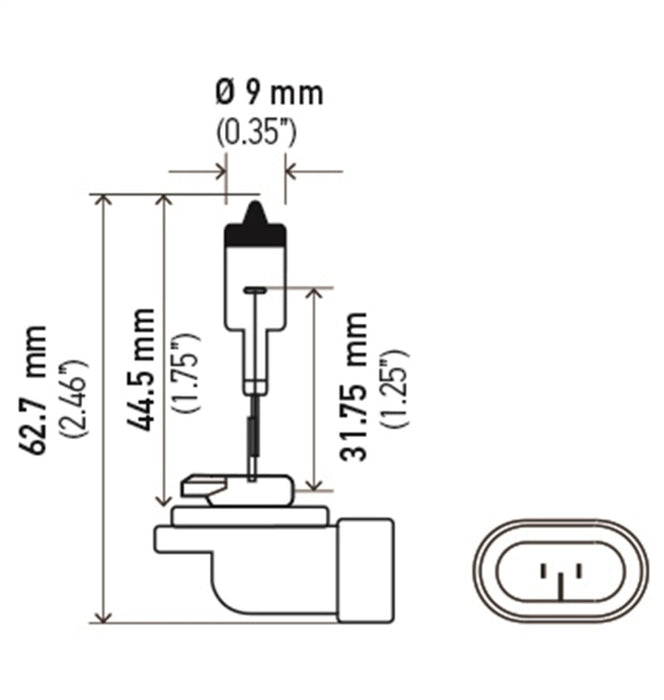 Ampoule Hella 896 12V 37.5W PGJ13 T3.25