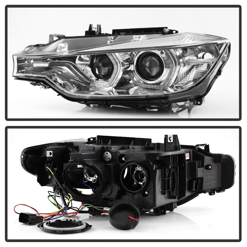 Phares de projecteur Spyder 12-14 BMW F30 Série 3 4DR - LED DRL - Chrome (PRO-YD-BMWF3012-DRL-C)